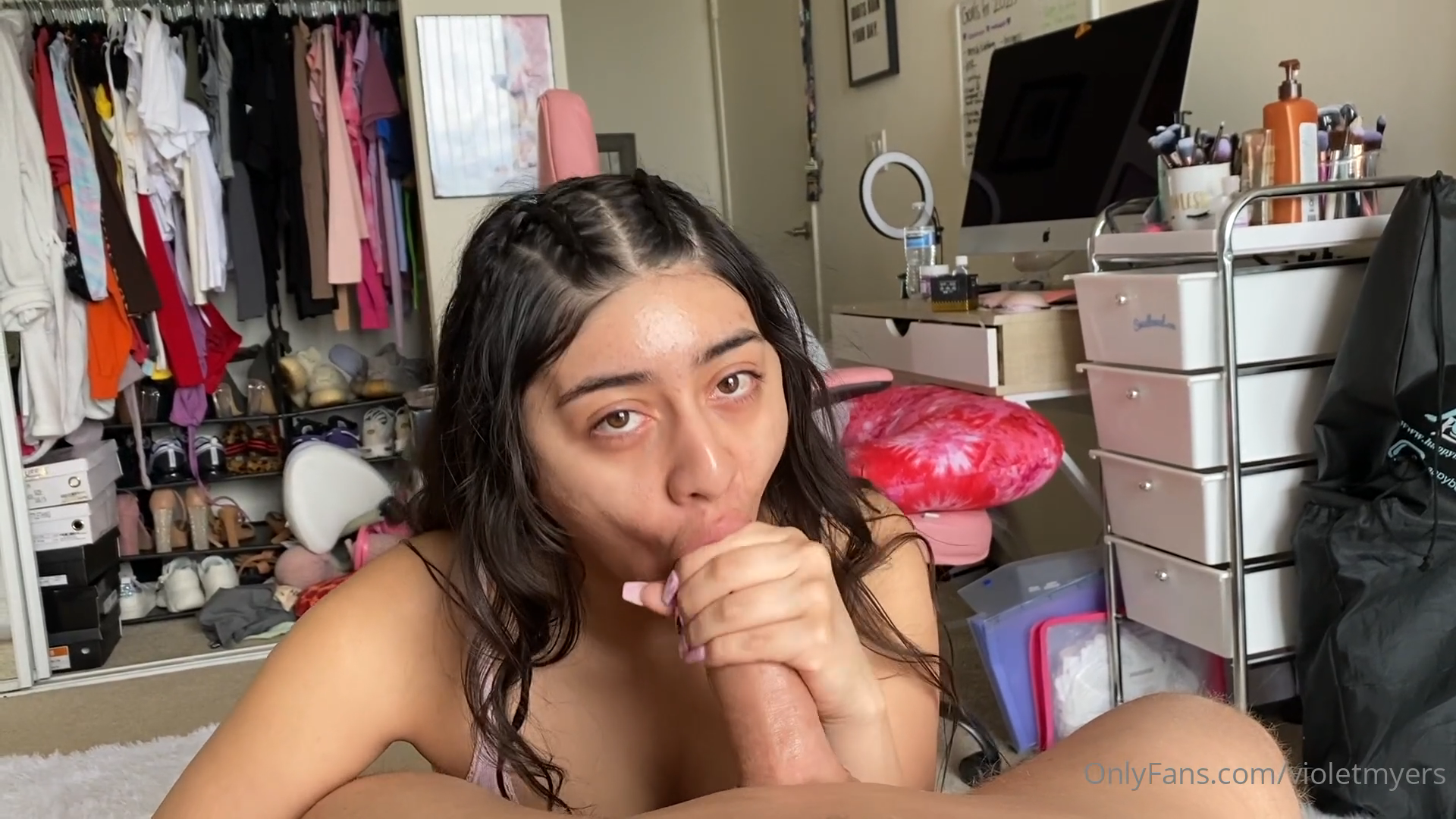 Violet Myers Porn Video - Violet Catches Her Step-Bro Red Handed